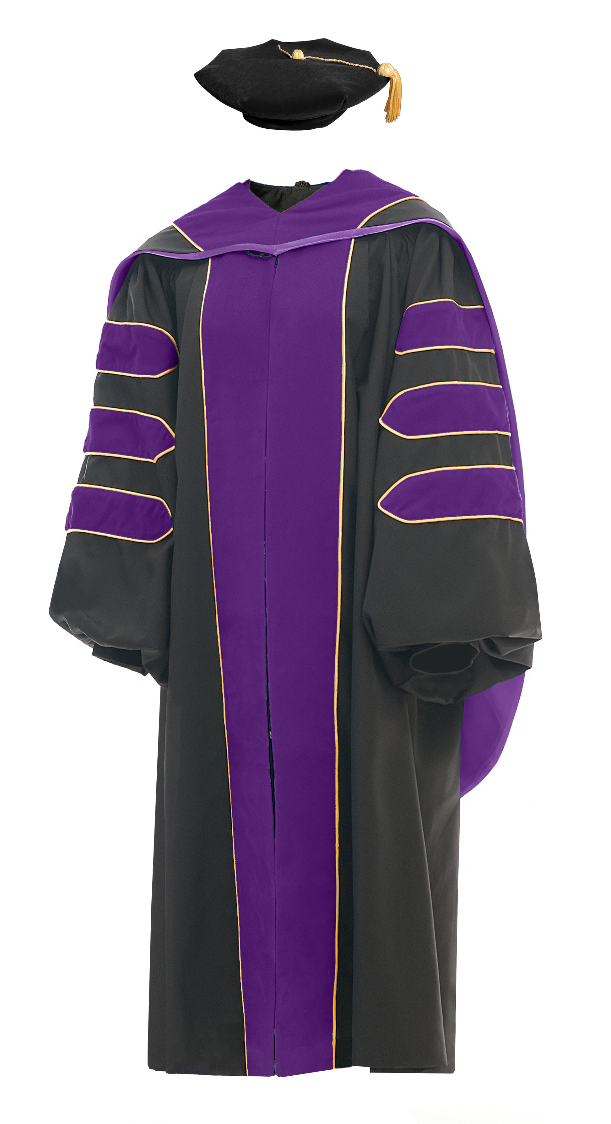 Deluxe Doctoral Graduation Gown/Doctoral Hood/ Doctoral Tam Package-CA graduation