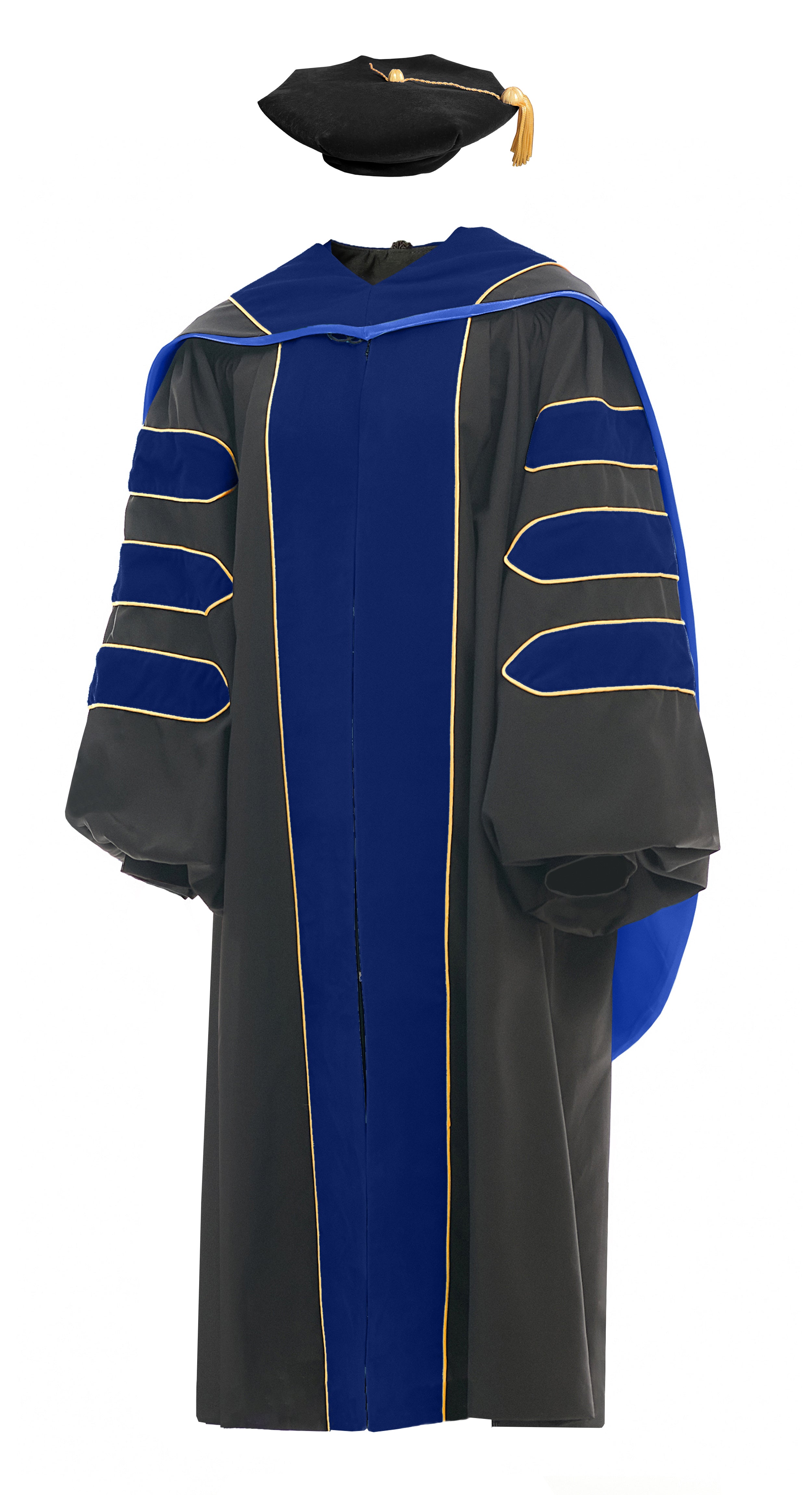 Deluxe Doctoral Graduation Gown Doctoral Hood Doctoral Tam Package