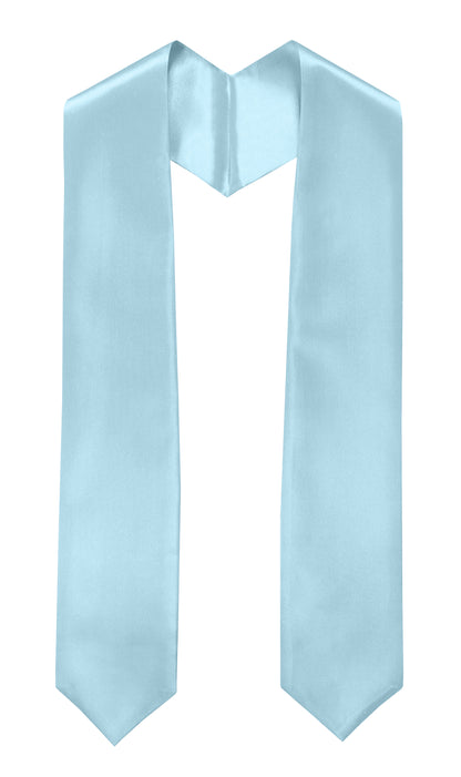 Adult Plain Graduation Stole 60” Unisex in Various Colors-CA graduation