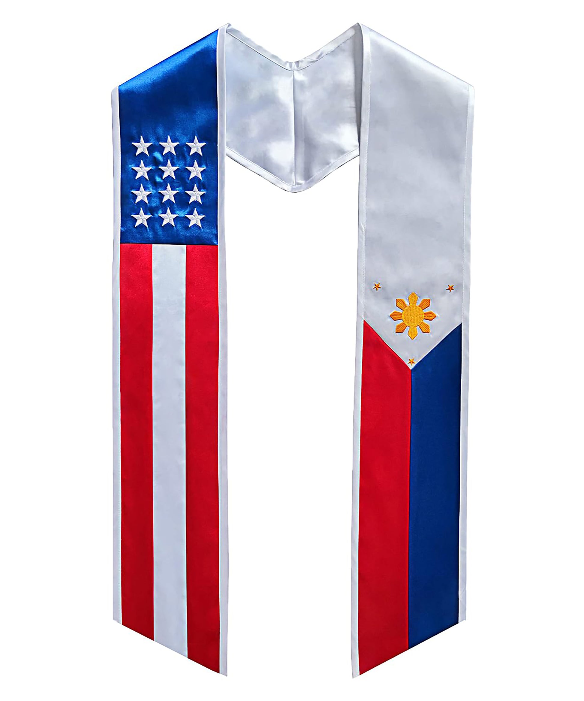 Country Flag Graduation Stole 72” for International Students Unisex-CA graduation