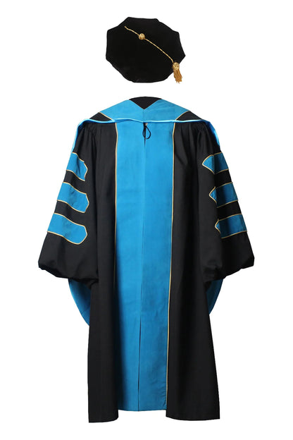 Deluxe Doctoral Graduation Gown/Doctoral Hood/ Doctoral Tam Package-CA graduation