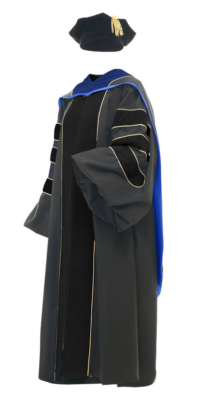 Deluxe Doctoral Graduation Gown/Doctoral Hood/ Doctoral Tam Package-CA graduation