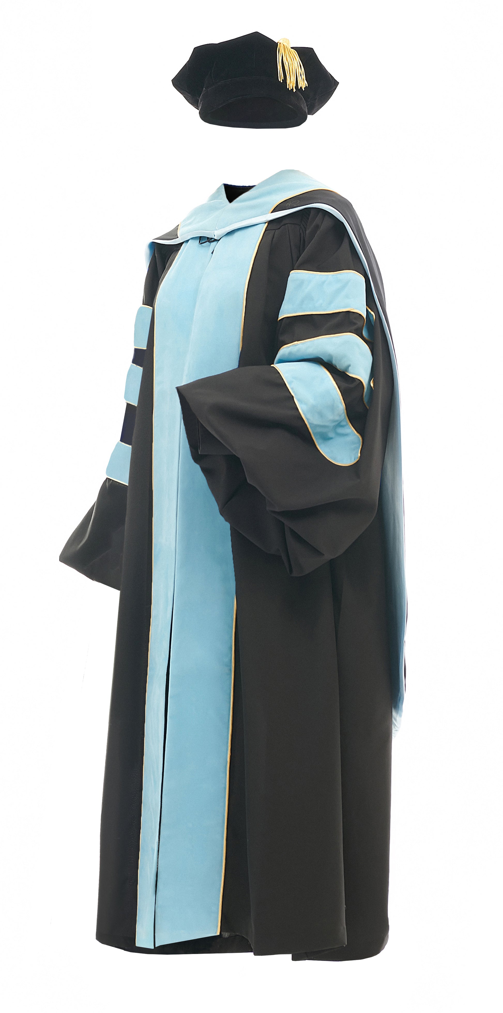 Deluxe Doctoral Graduation Gown/Doctoral Hood/ Doctoral Tam Package-CA graduation