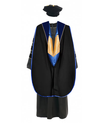 Deluxe Doctoral Graduation Gown/Doctoral Hood/ Doctoral Tam Package-CA graduation