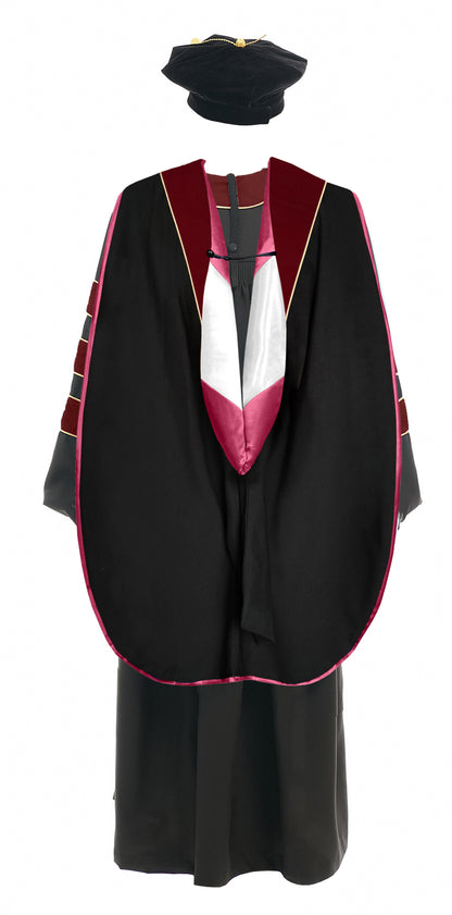 Deluxe Doctoral Graduation Gown/Doctoral Hood/ Doctoral Tam Package-CA graduation