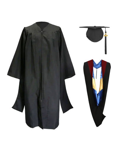 Classic Master Graduation Gown&Master Graduation Hood in Various Color | university regalia-CA graduation