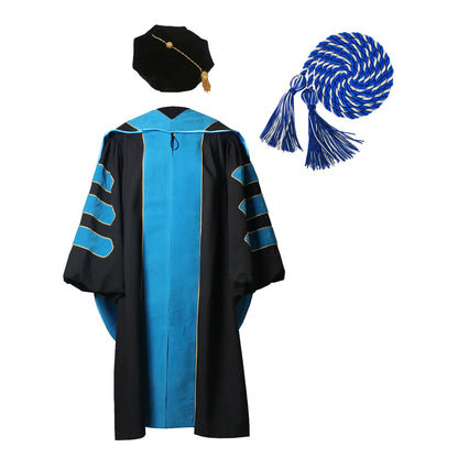 Deluxe Doctoral Graduation Gown/Doctoral Hood/ Doctoral Tam /Honor Cord Package-CA graduation