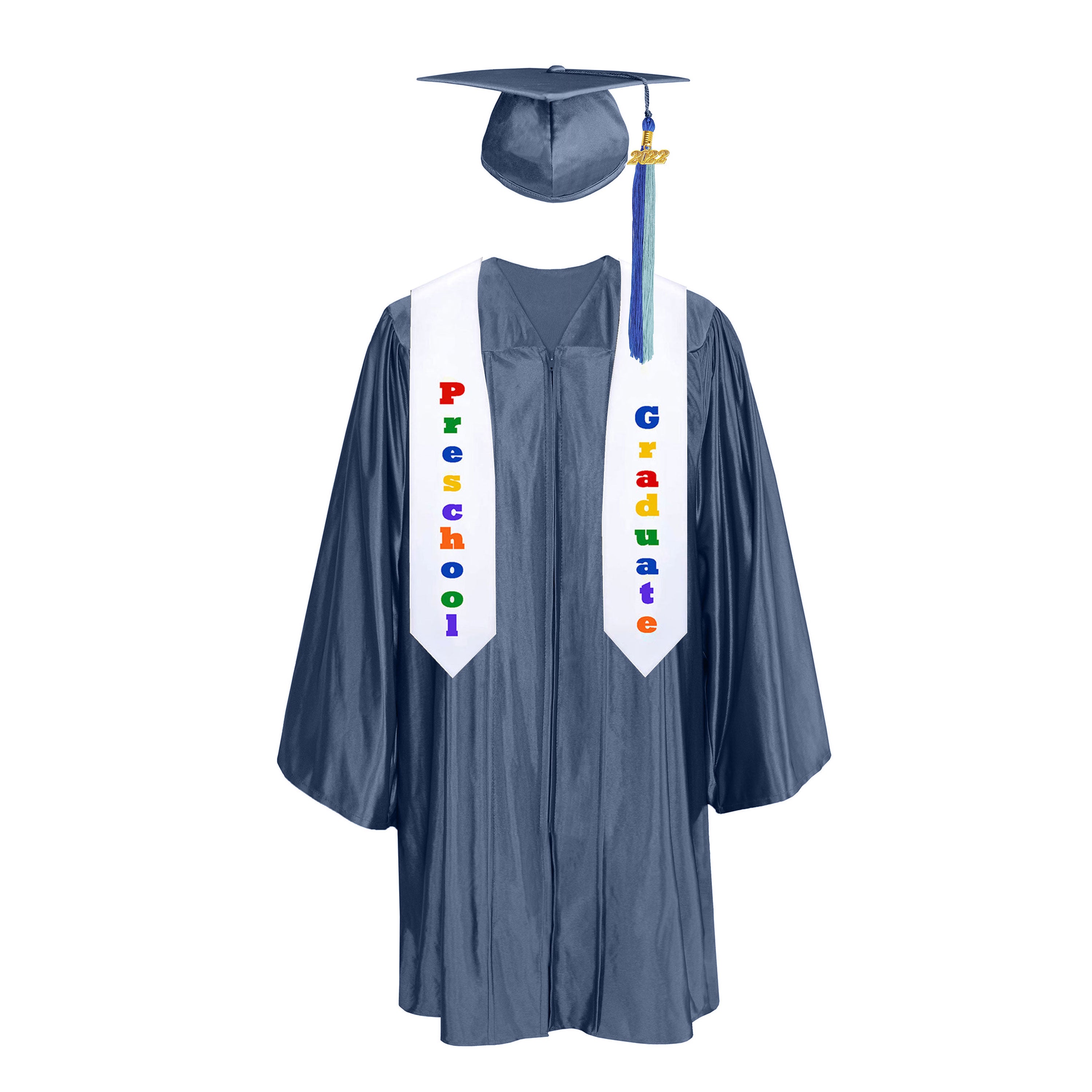 Preschool Kids Graduation Gowns Kindergarten Graduation Uniform Gowns and Caps with Colorful Tassels