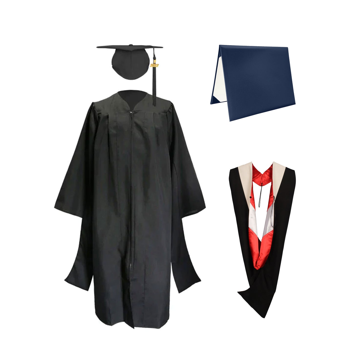 Classic Master Graduation Gown & Hood in Various Color & Diploma Package | university regalia-CA graduation