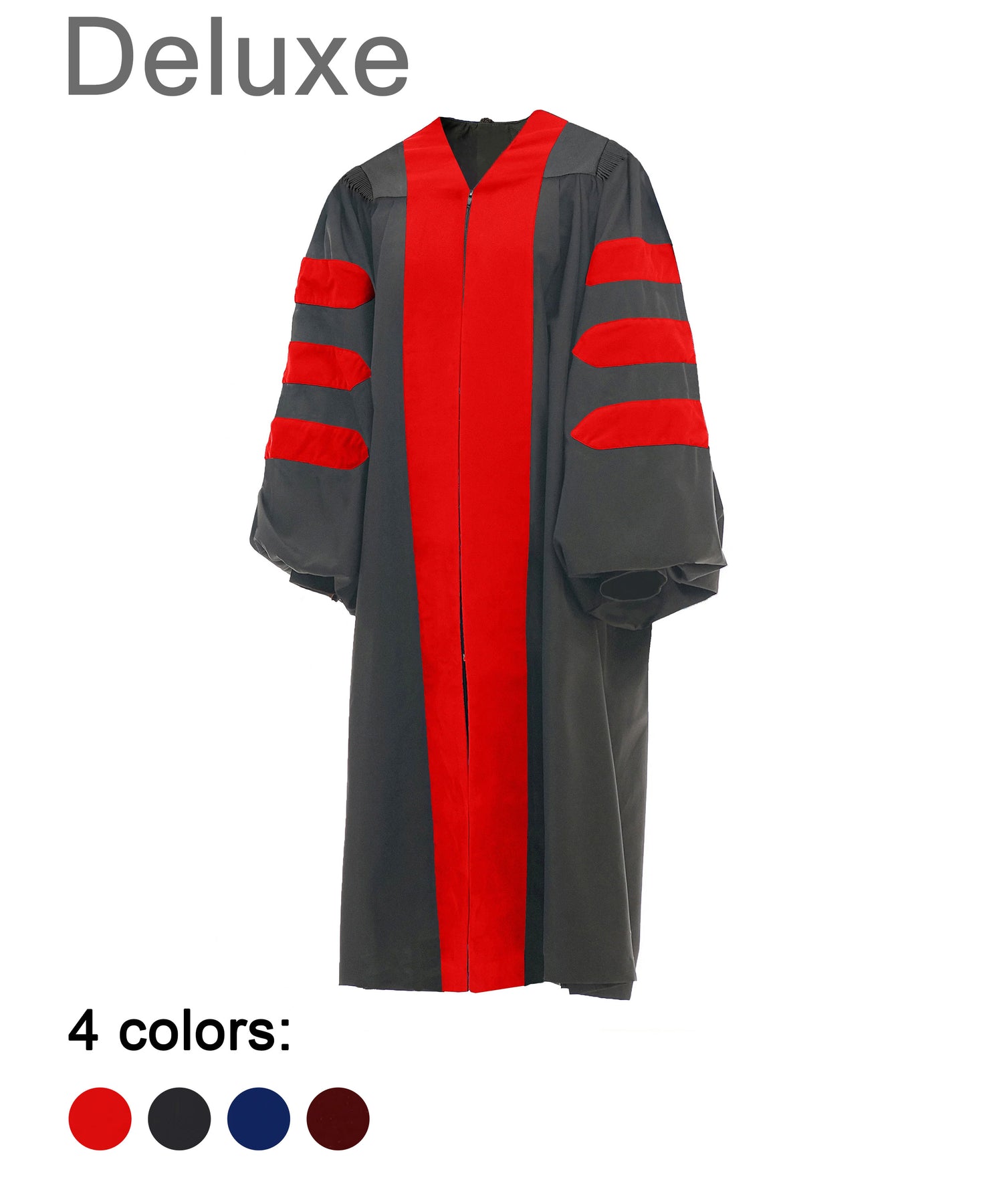 Deluxe Doctoral/PHD Graduation Gown NO piping-CA graduation