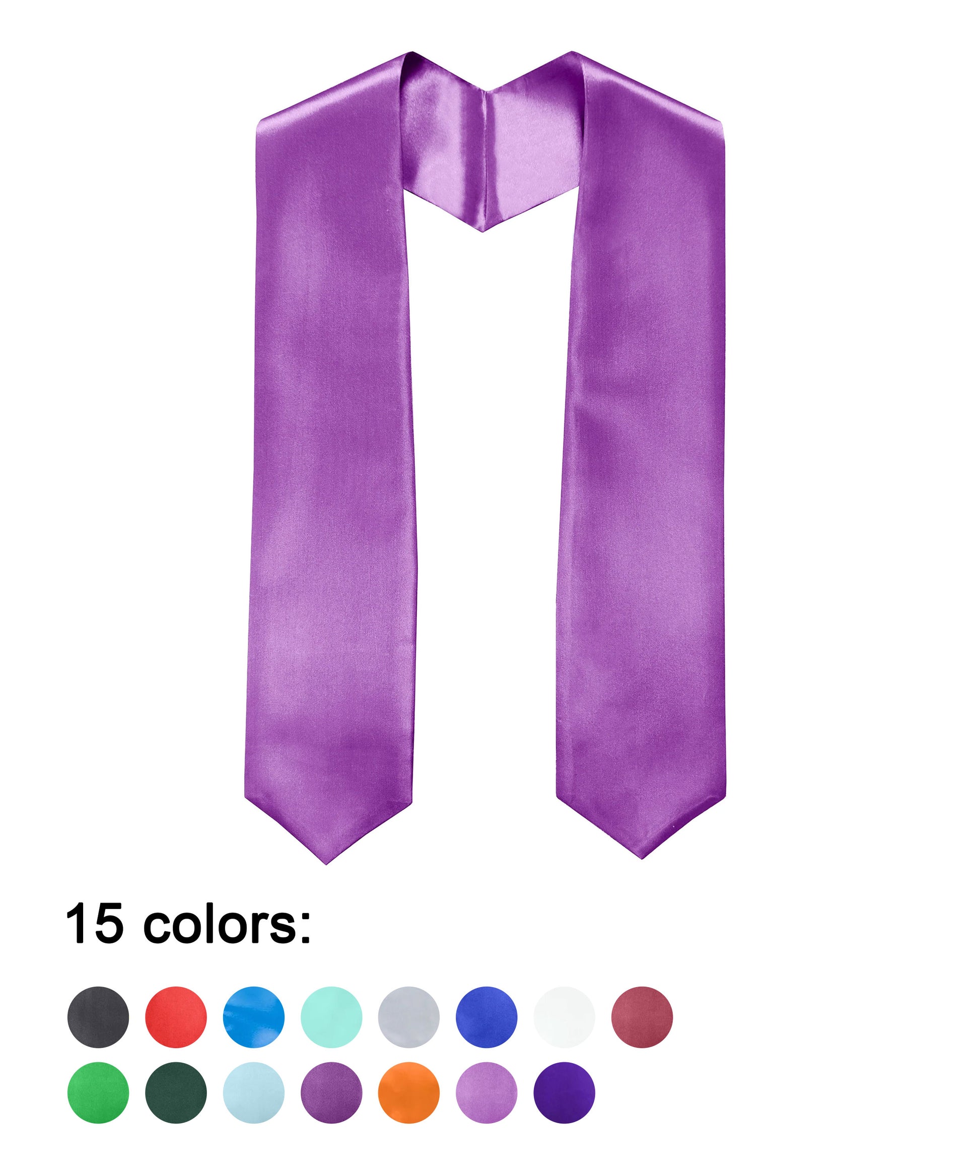 Plain Graduation Stole 50" Length for Home School | Preschool | Kindergarten-CA graduation