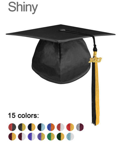 Shiny Graduation Cap with Graduation Coloured Tassel Year Charm Date for Home School | Preschool | Kindergarten-CA graduation