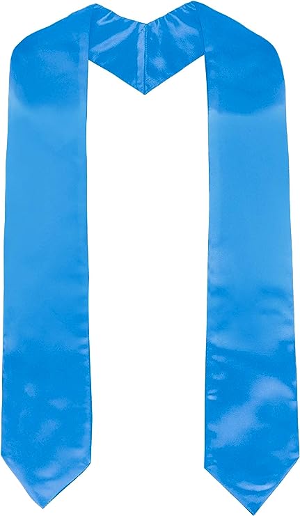 Adult Plain Graduation Stole 60” Unisex in Various Colors-CA graduation