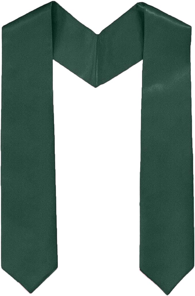 Adult Plain Graduation Stole 60” Unisex in Various Colors-CA graduation