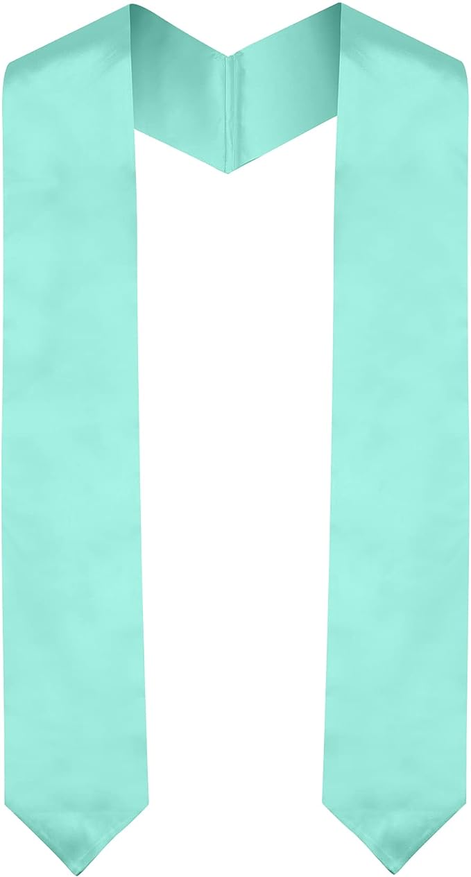 Adult Plain Graduation Stole 60” Unisex in Various Colors-CA graduation