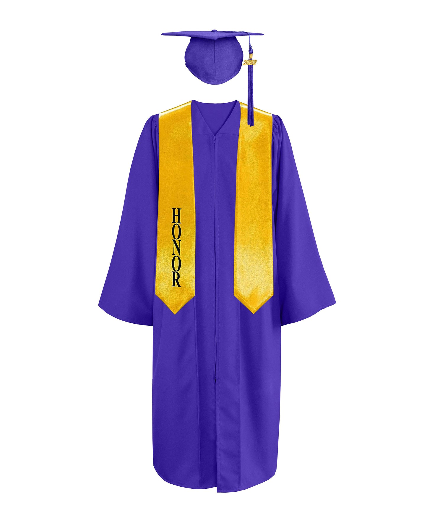 Matte Cap, Gown, Tassel & Honor Stole 60”Package | Graduate Graduation Gown-CA graduation